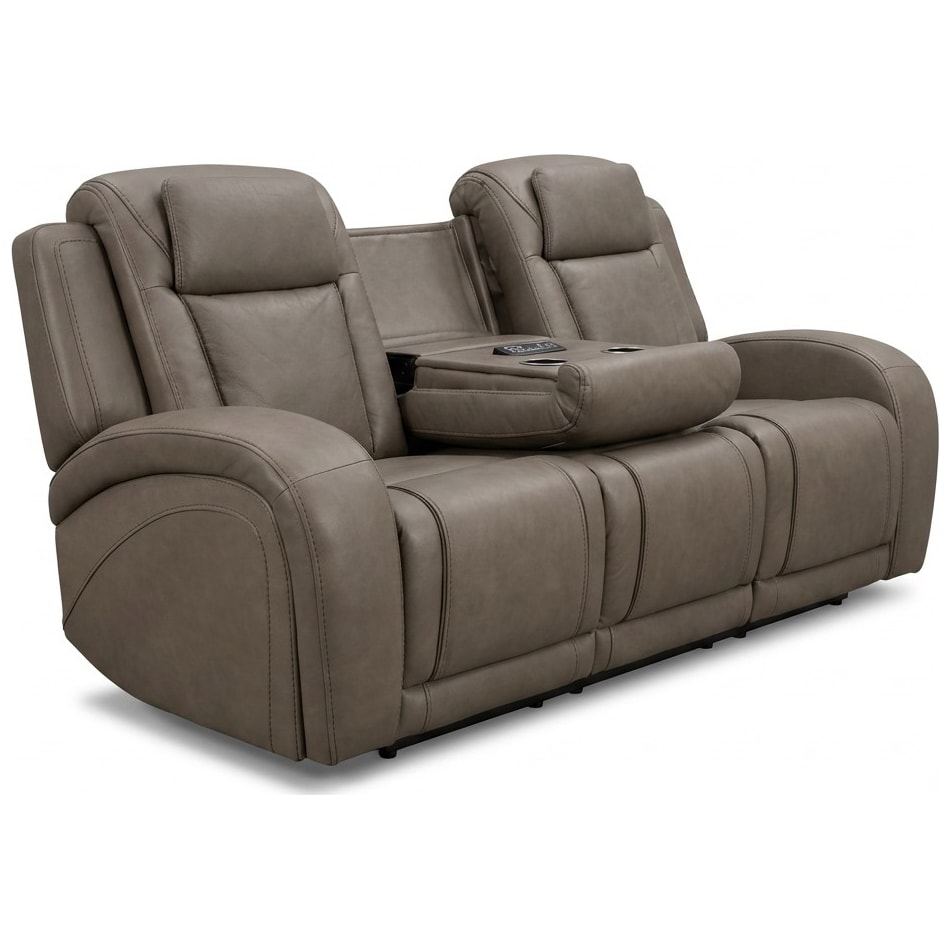 jetset ii sable power leather reclining sofa   