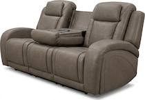 jetset ii sable power leather reclining sofa   