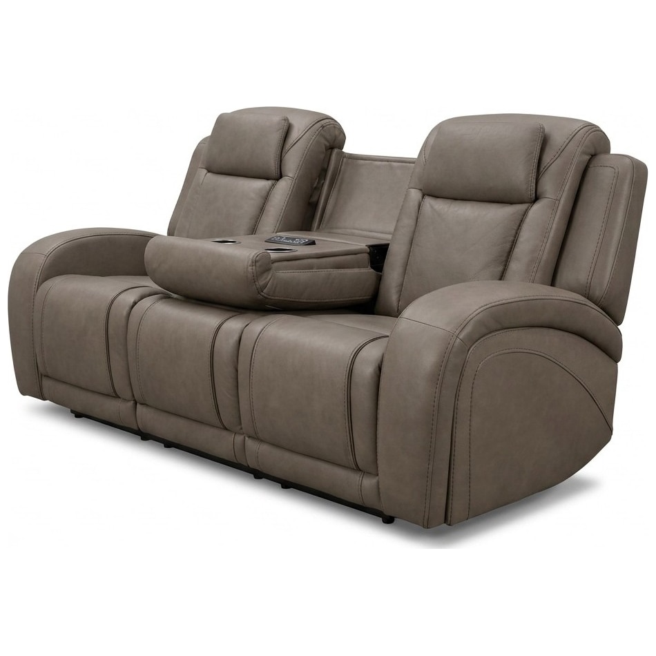 jetset ii sable power leather reclining sofa   