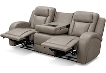 jetset ii sable power leather reclining sofa   