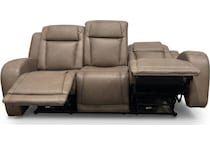 jetset ii sable power leather reclining sofa   