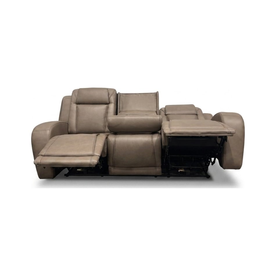 jetset ii sable power leather reclining sofa   