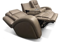 jetset ii sable power leather reclining sofa   