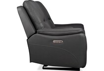 joanne grey power leather reclining console loveseat   