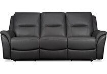joanne grey power leather reclining sofa   