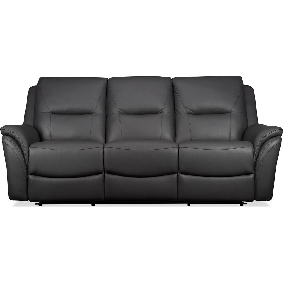 joanne grey power leather reclining sofa   
