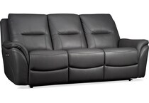 joanne grey power leather reclining sofa   