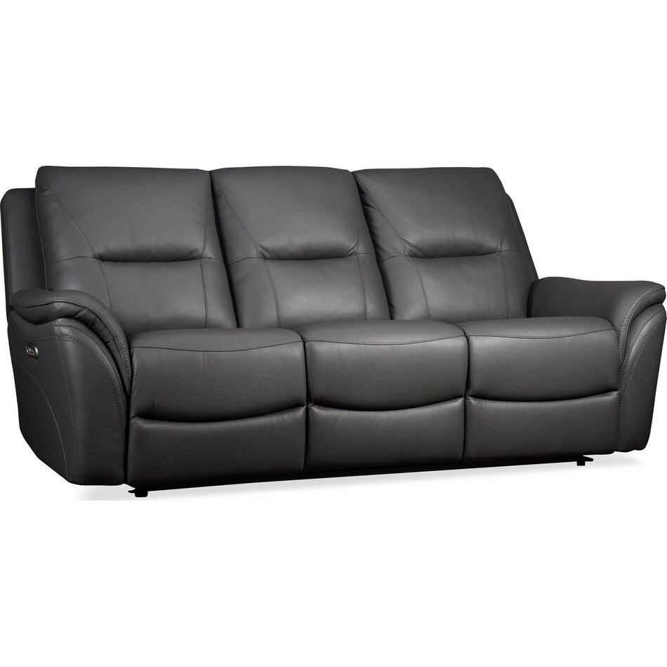 joanne grey power leather reclining sofa   