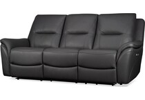 joanne grey power leather reclining sofa   