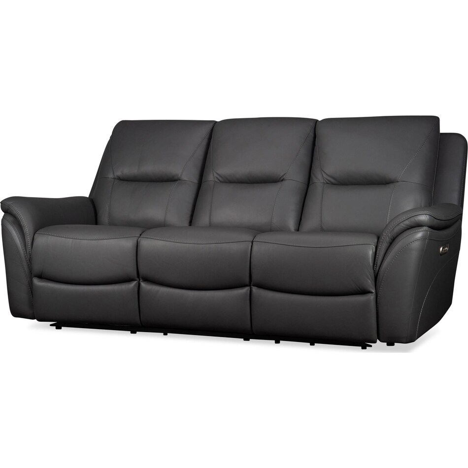 joanne grey power leather reclining sofa   