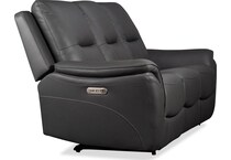 joanne grey power leather reclining sofa   