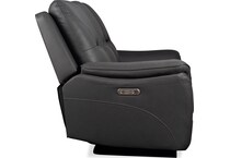 joanne grey power leather reclining sofa   