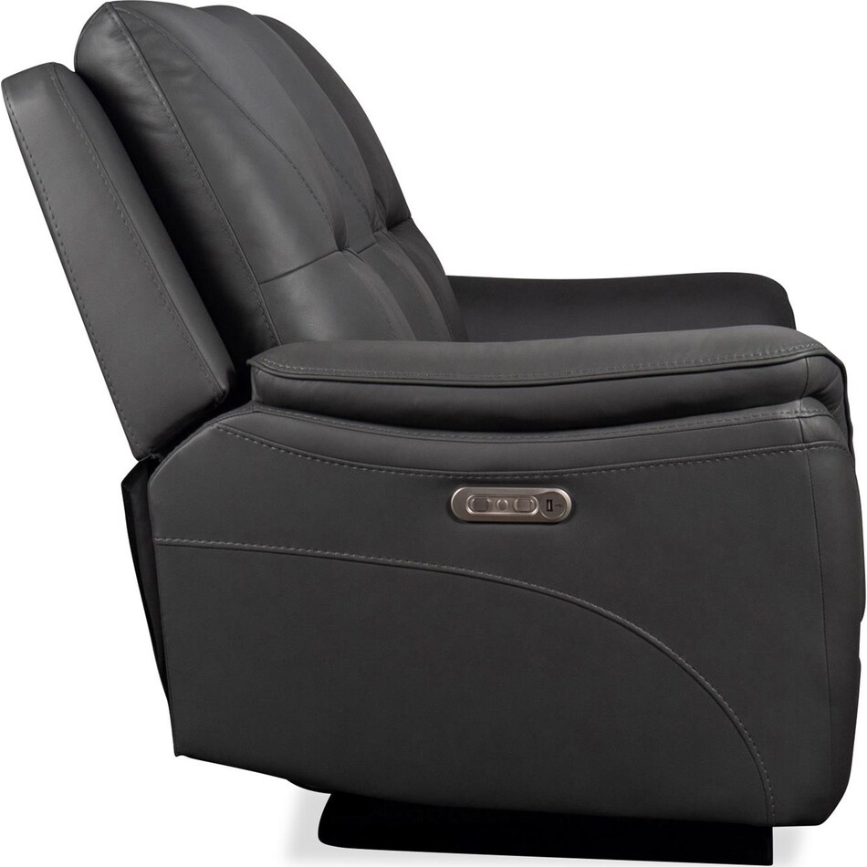 joanne grey power leather reclining sofa   