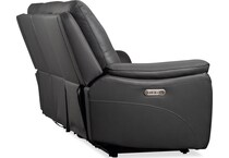 joanne grey power leather reclining sofa   