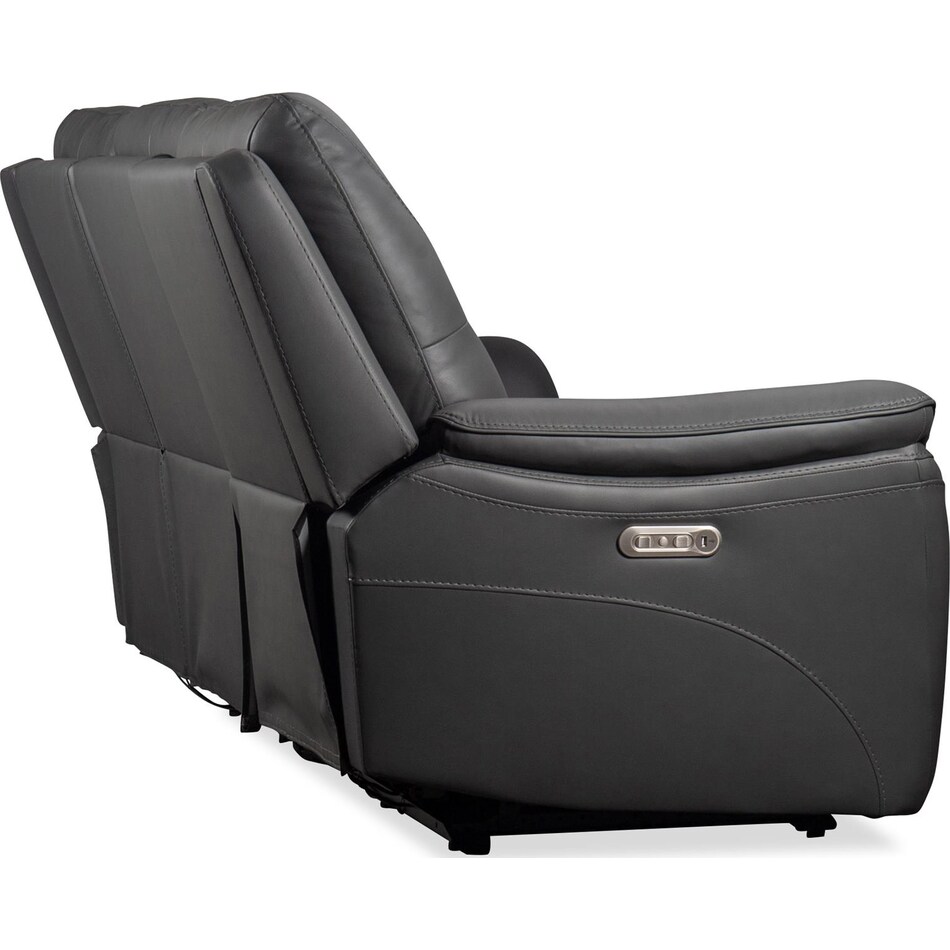 joanne grey power leather reclining sofa   