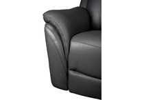 joanne grey power leather reclining sofa   