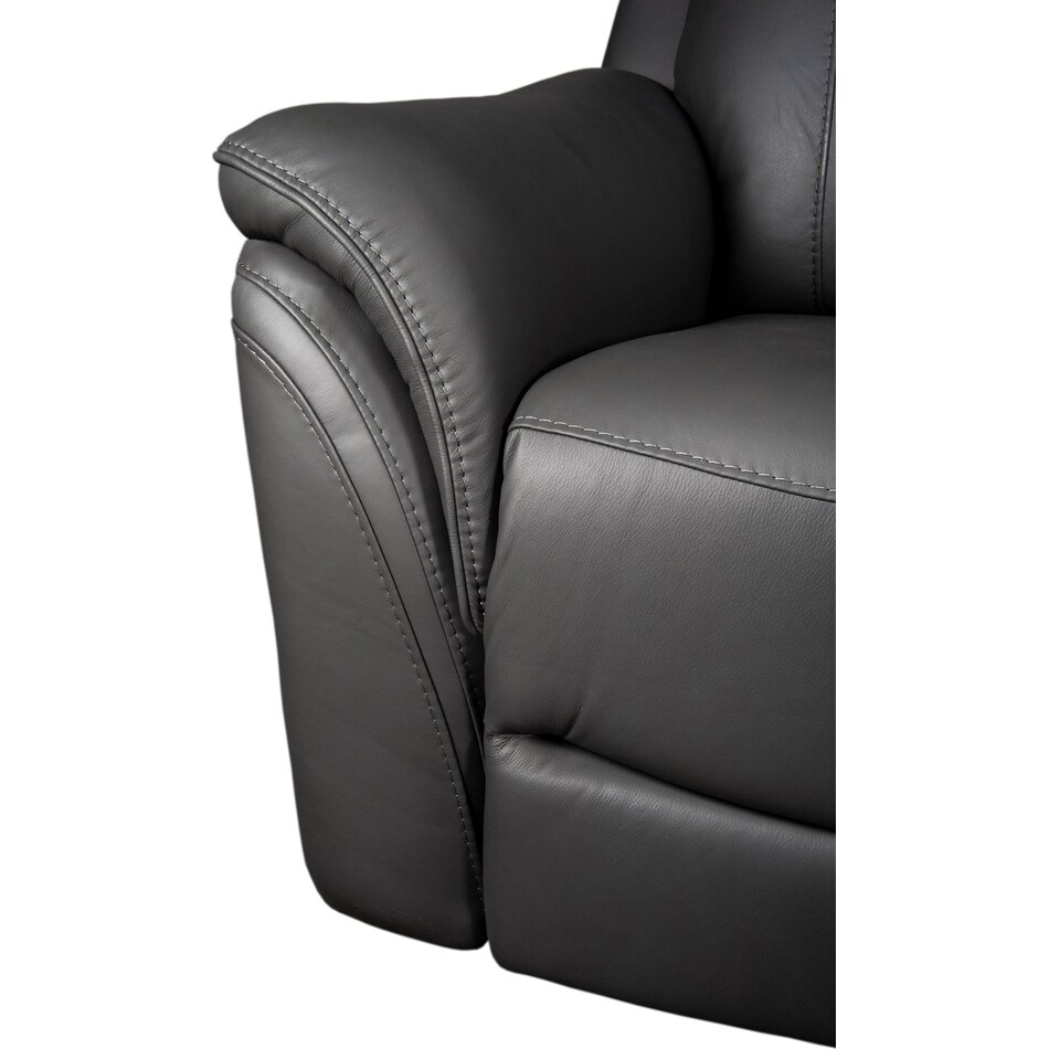 joanne grey power leather reclining sofa   