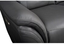 joanne grey power leather reclining sofa   