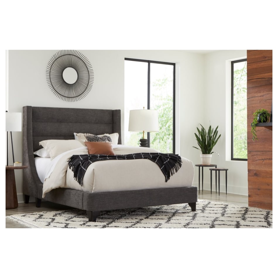 joesph upholstered bed luxe dark grey package   