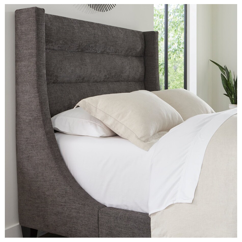 joesph upholstered bed luxe dark grey package   
