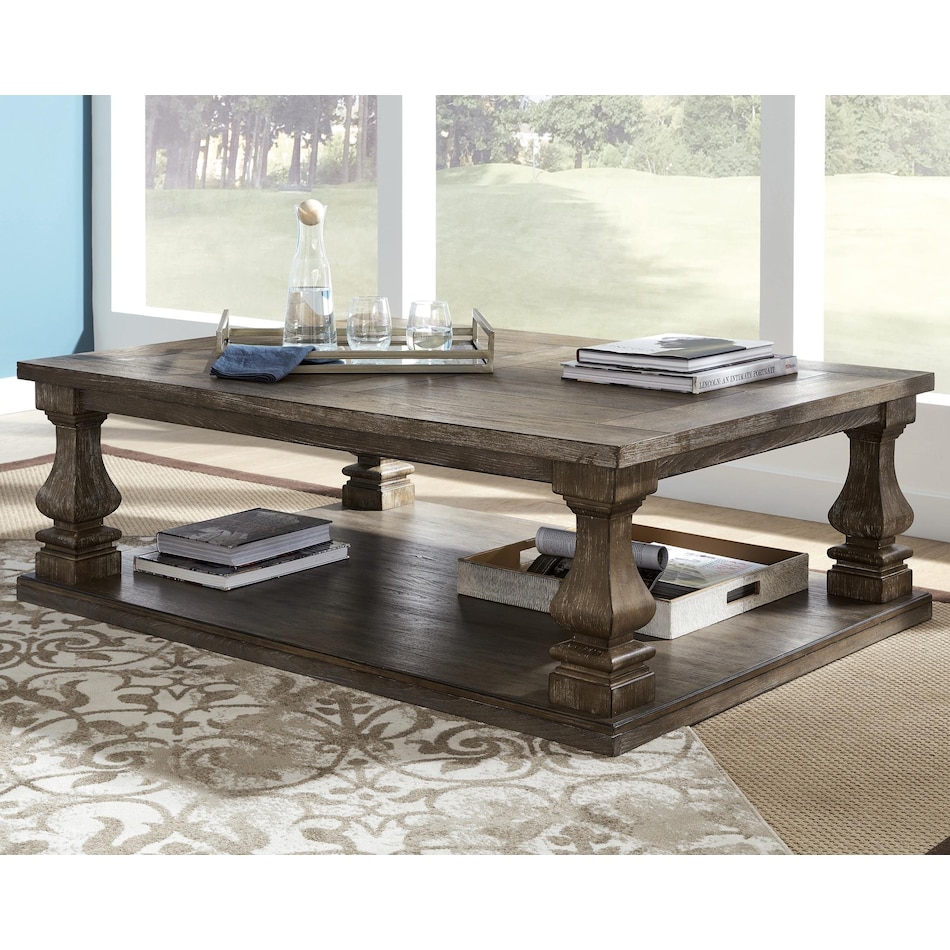johnelle gray cocktail table   