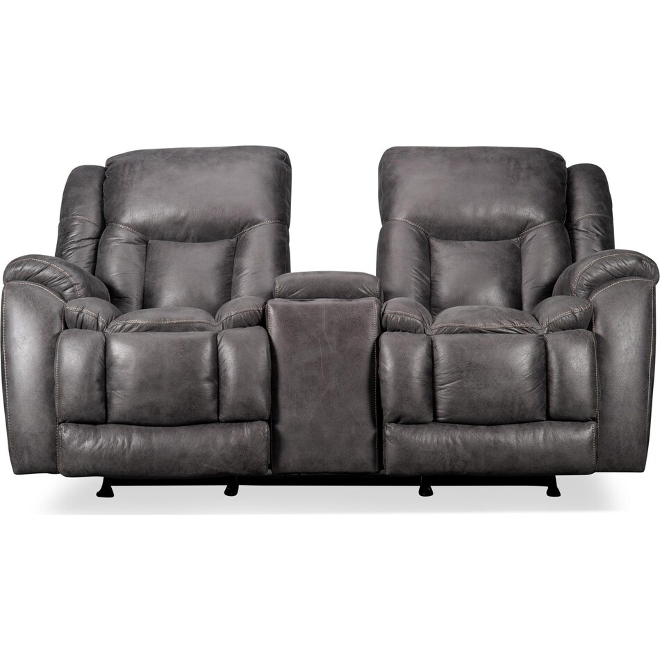 joseph grey reclining loveseat   