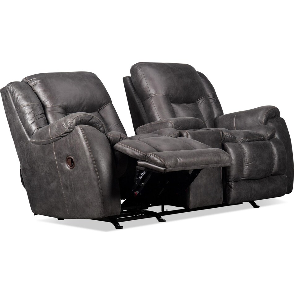 joseph grey reclining loveseat   