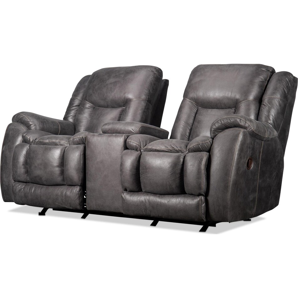 joseph grey reclining loveseat   