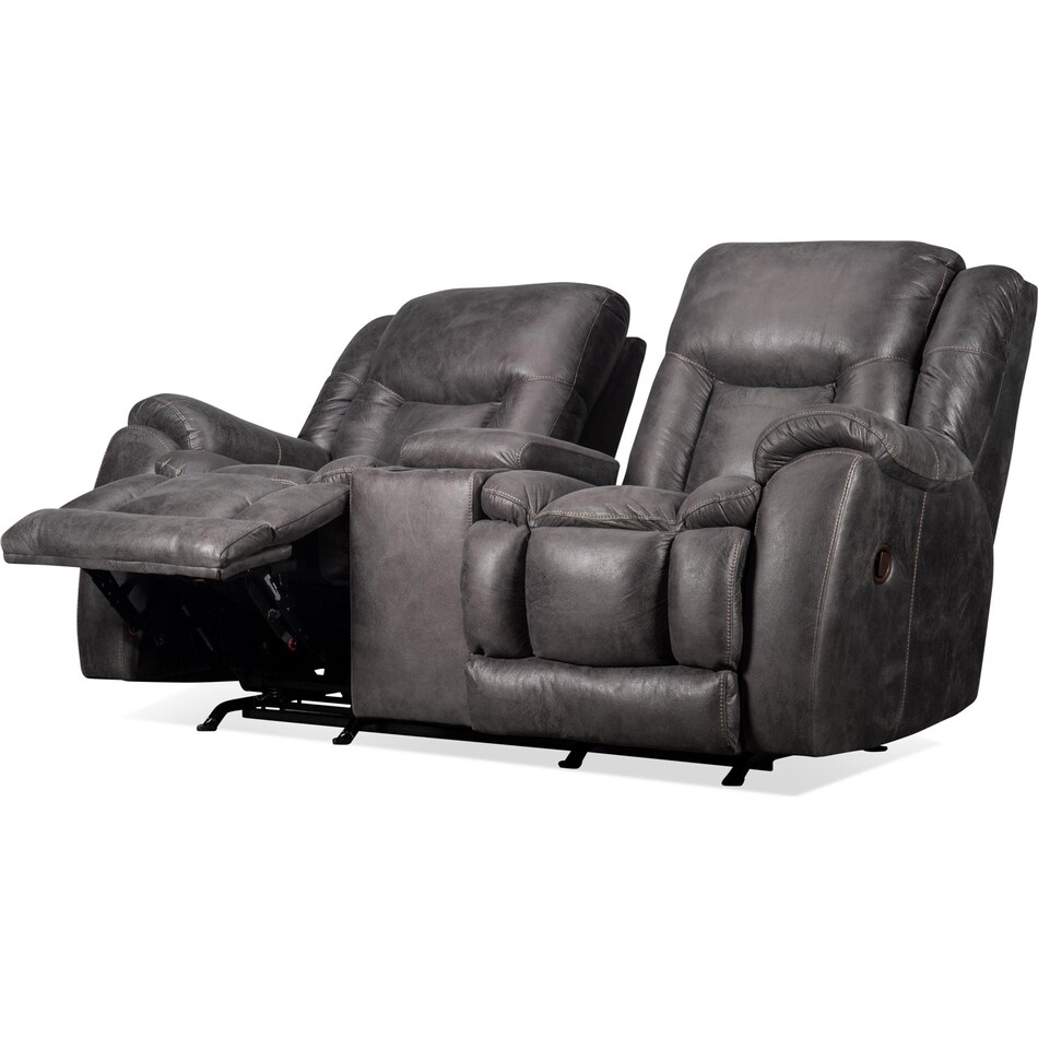 joseph grey reclining loveseat   