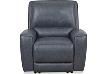jovan indigo leathe rpower recliner   