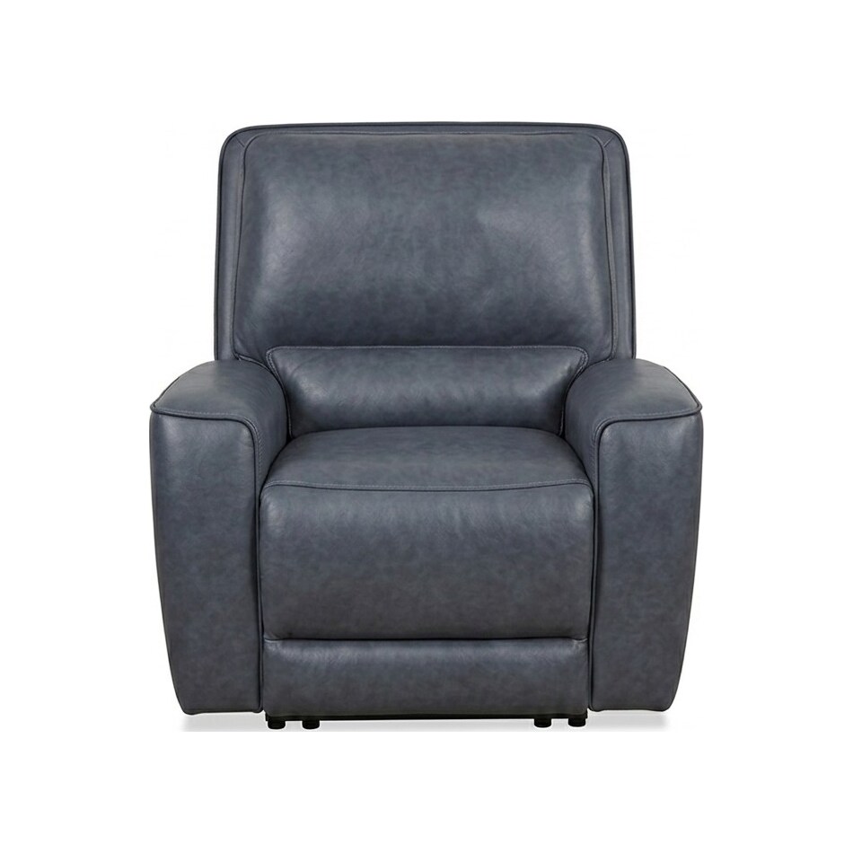 jovan indigo leathe rpower recliner   