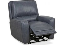 jovan indigo leathe rpower recliner   