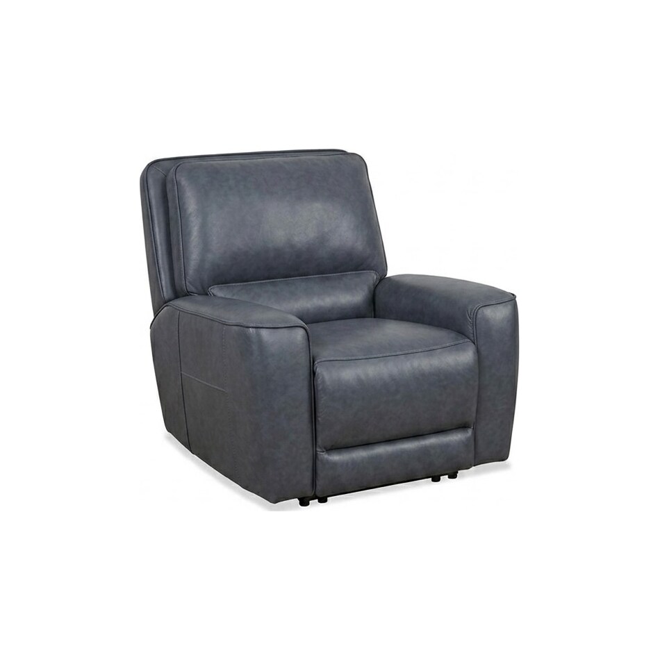 jovan indigo leathe rpower recliner   