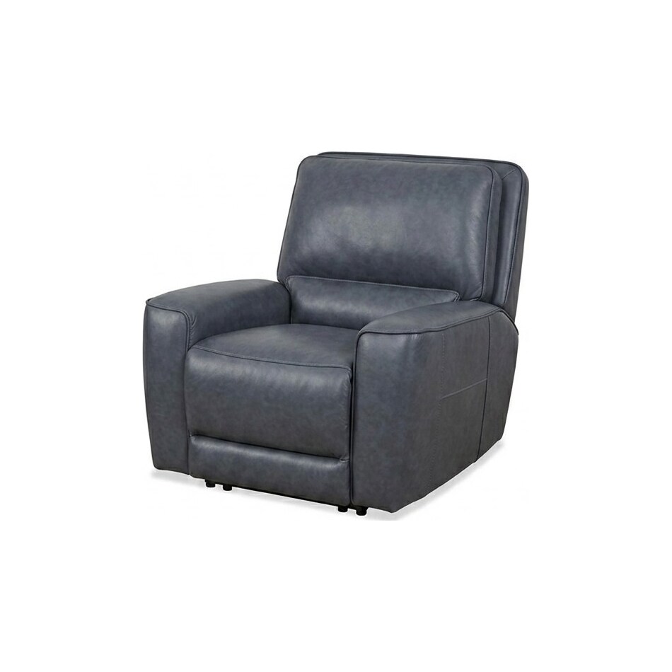 jovan indigo leathe rpower recliner   