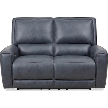 JOVAN LEATHER DUAL POWER RECLINING LOVESEAT
