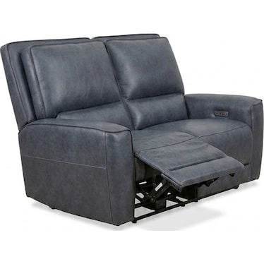 JOVAN LEATHER DUAL POWER RECLINING LOVESEAT