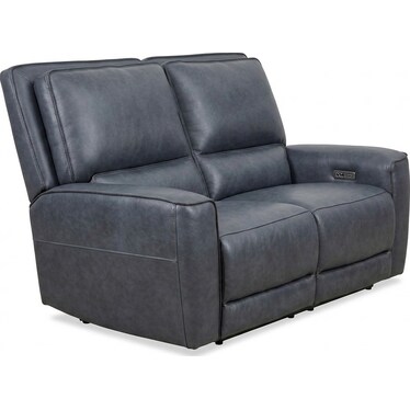JOVAN LEATHER DUAL POWER RECLINING LOVESEAT