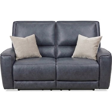 JOVAN ZERO-GRAVITY LEATHER DUAL POWER RECLINING LOVESEAT