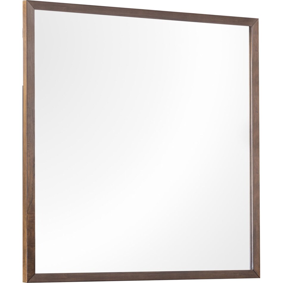 judson modern walnut mirror   