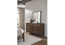 judson modern walnut mirror   