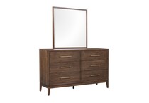 judson modern walnut mirror   