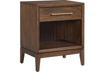 judson modern walnut nightstand   