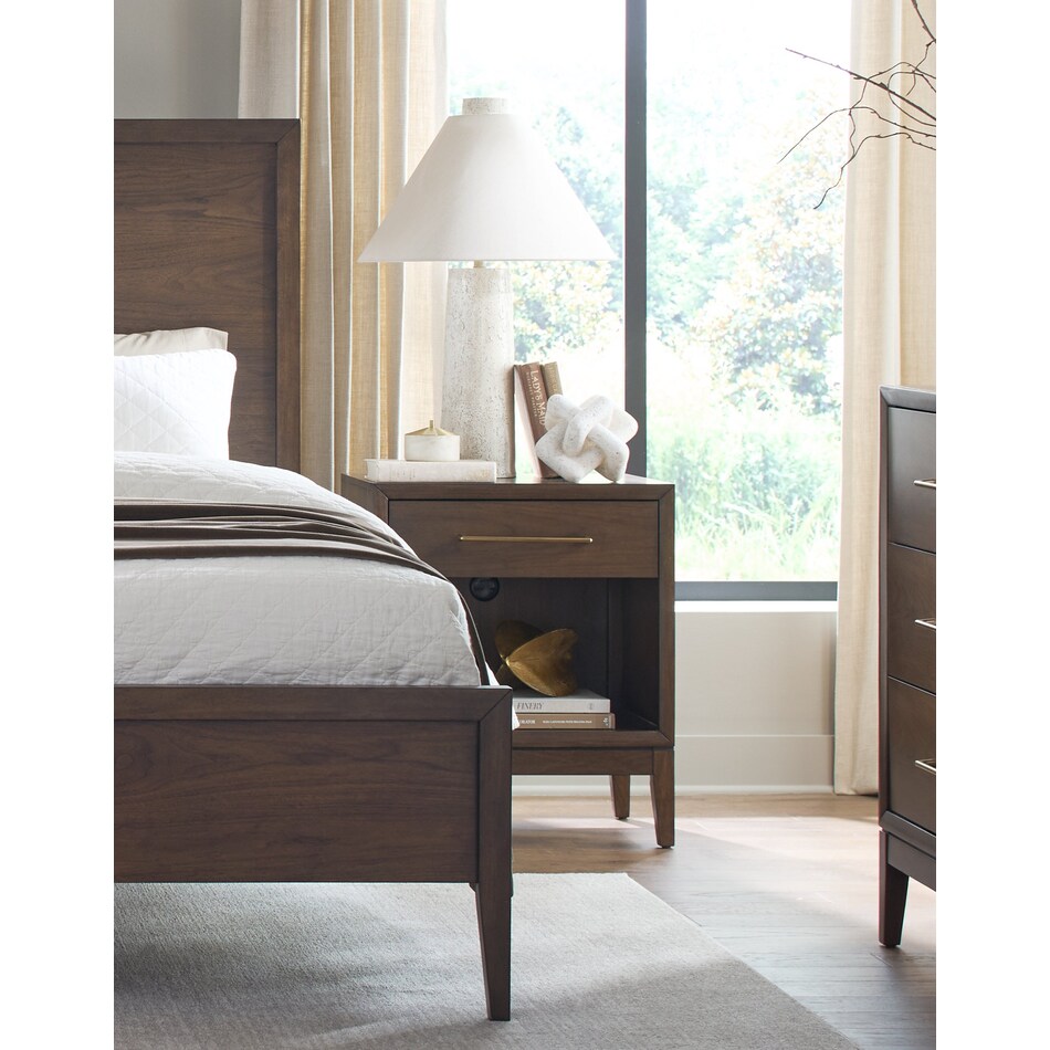 judson modern walnut nightstand   