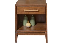 judson modern walnut nightstand   