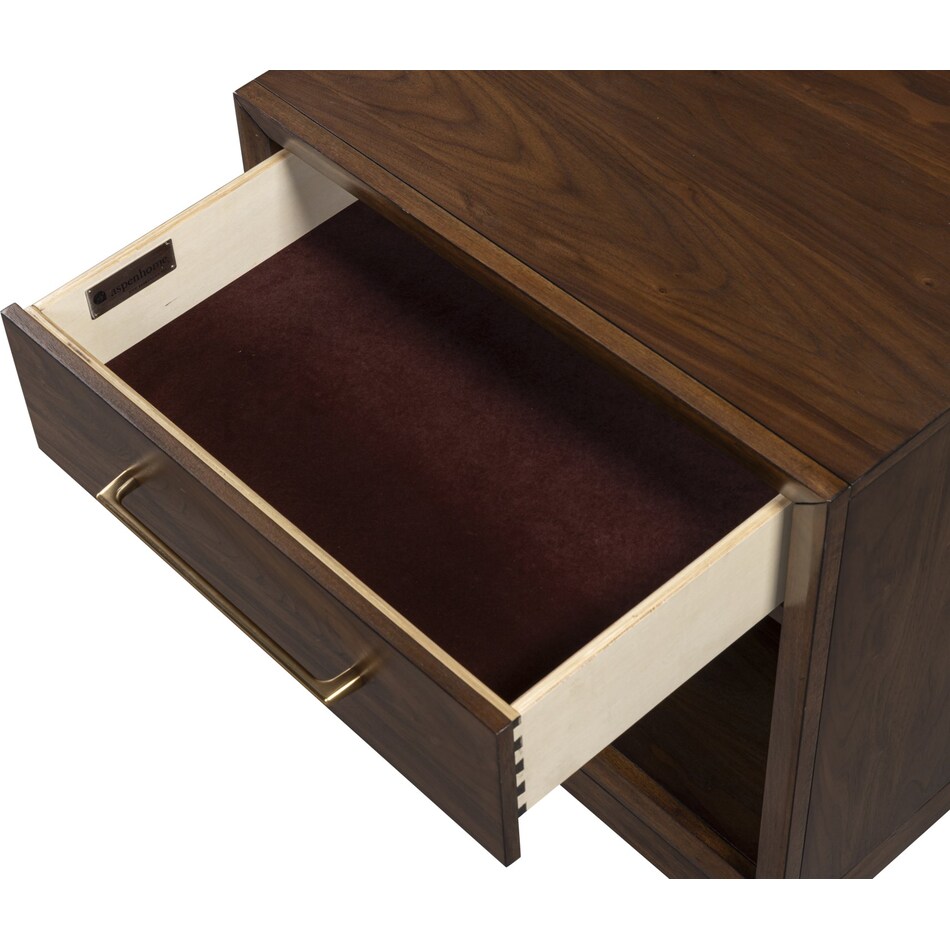 judson modern walnut nightstand   