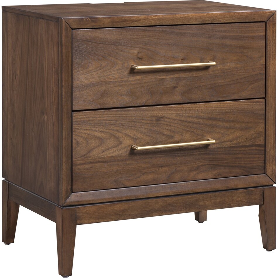 judson modern walnut nightstand   