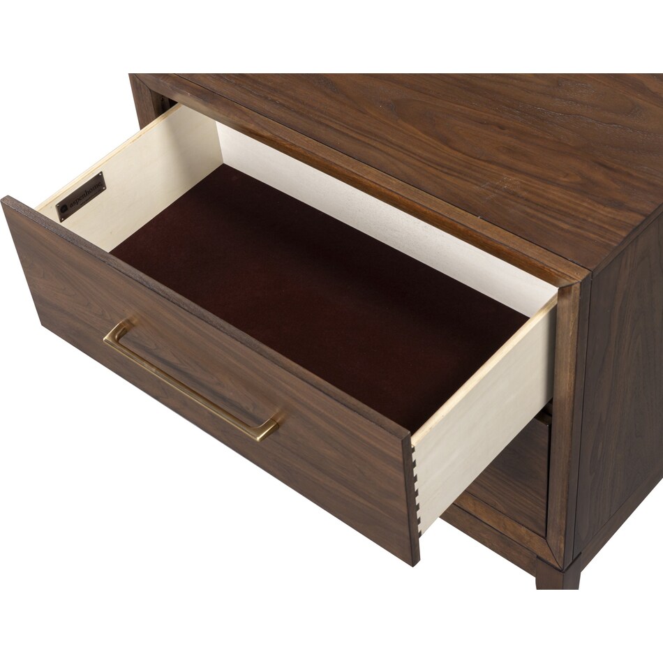 judson modern walnut nightstand   