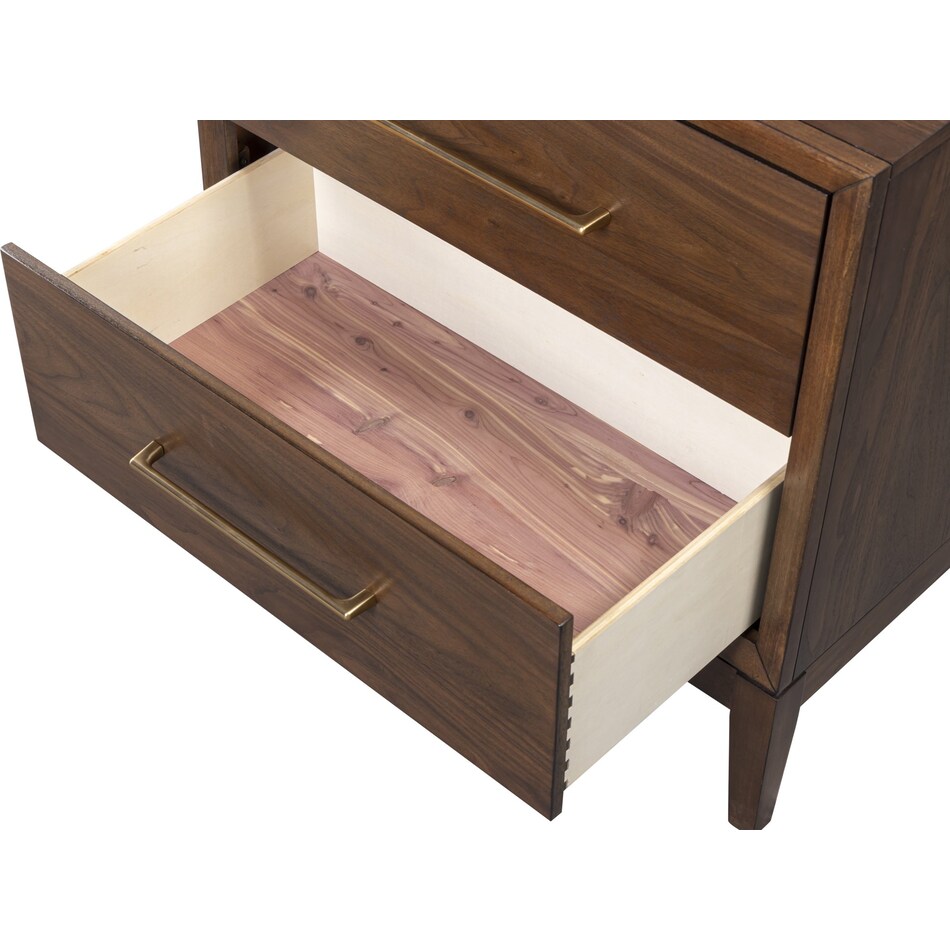 judson modern walnut nightstand   