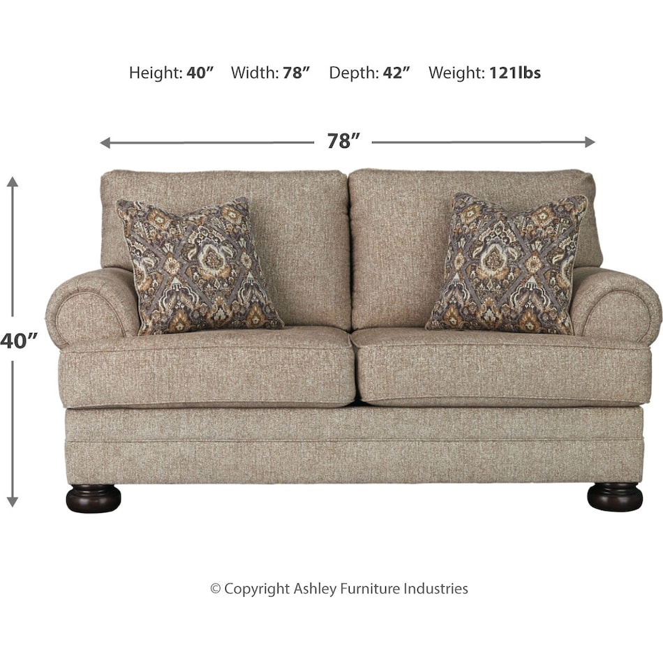 kananwood oatmeal loveseat   