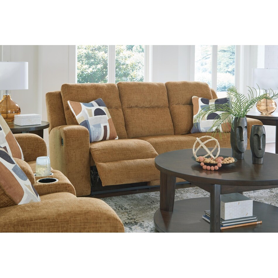 kanlow brown reclining sofa   